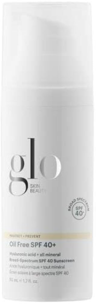 Glo Skin Beauty Oil Free SPF 40+ Hyaluronic Acid Infused All Mineral Sunscreen - Protect Against ... | Amazon (US)