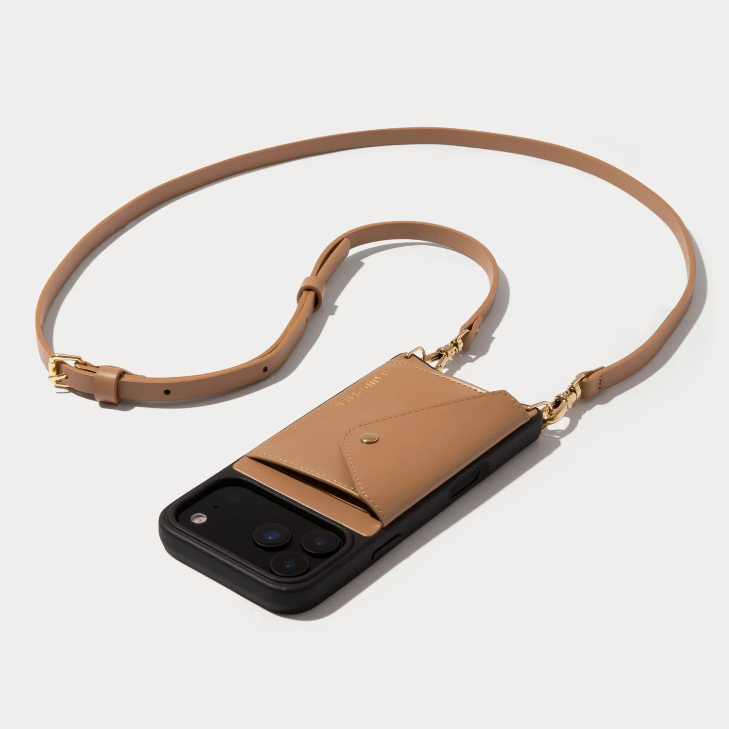 Donna Side Slot Crossbody Bandolier - Tan/Gold | Bandolier