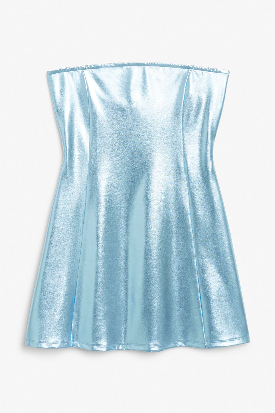Shiny bodycon dress - Blue | Monki