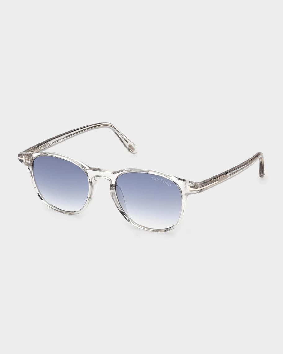 Holt-02 Acetate Round Sunglasses | Neiman Marcus