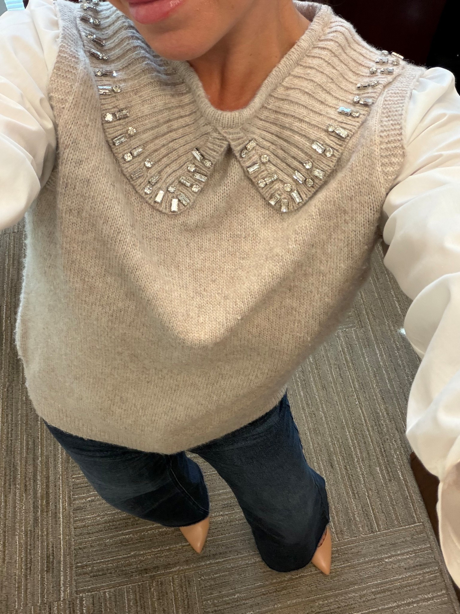 Statement collars are having a moment ✨
Styling this one with my go-to wide leg jeans for an easy win.

#LTKWorkwear #LTKdayinmylife #LTKootd