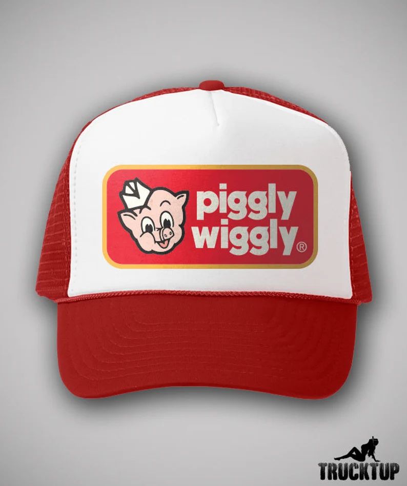 Piggly Wiggly Vintage Style Trucker Hat Classic Cap Snapback TShirt Truckers Retro Market Store G... | Etsy (US)