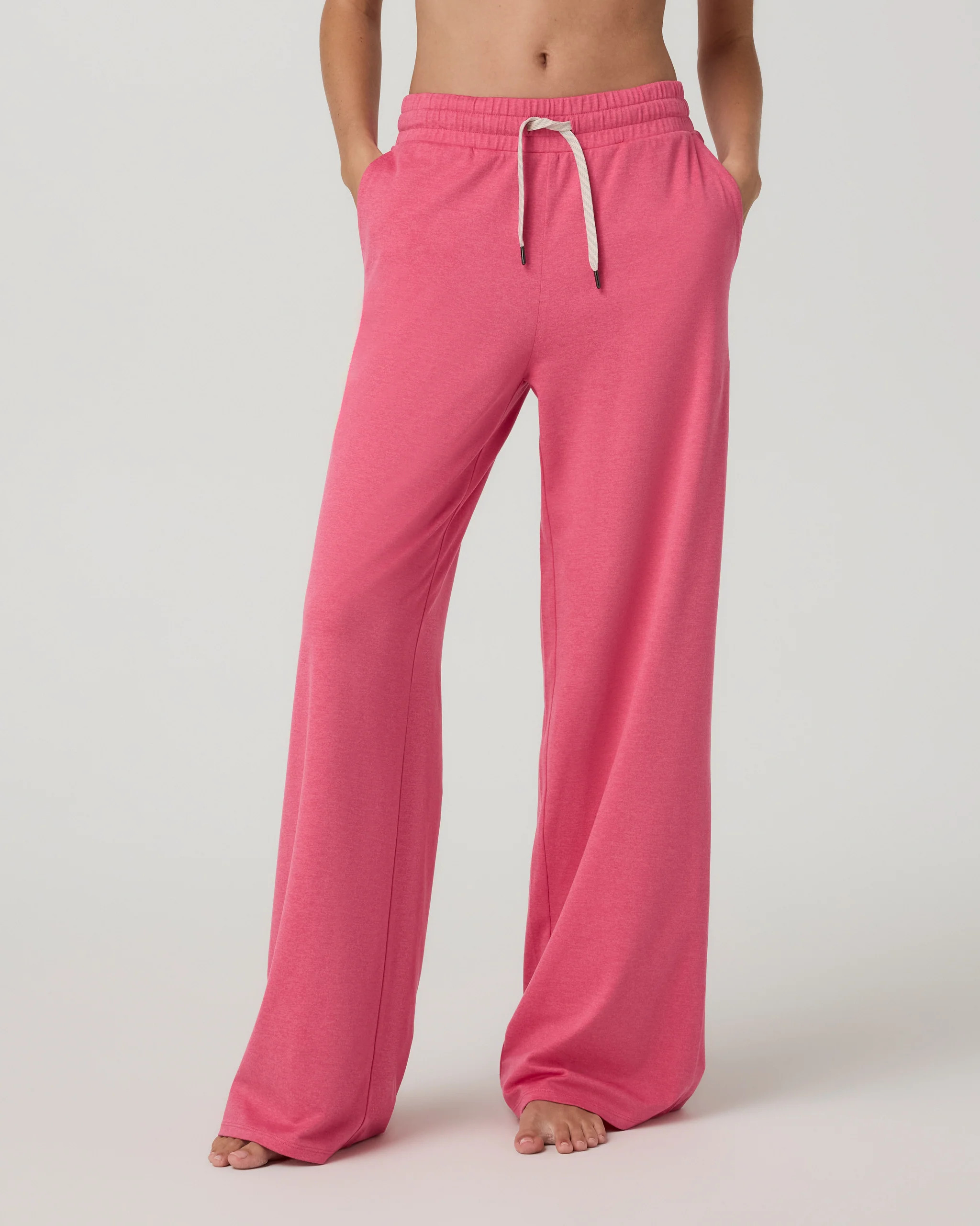 Halo Essential Wideleg - Short – Sunset Pink Heather Pants – Vuori | Vuori Clothing (US & Canada)