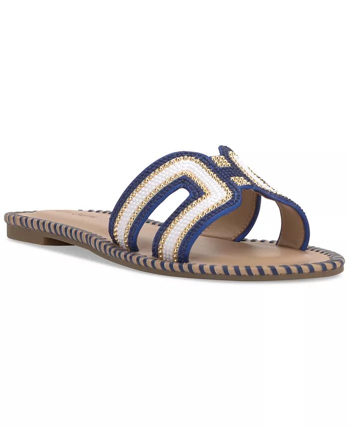 Women's Mansi Beaded H-Band Flat Sandals, Created for Macy's | Macy's