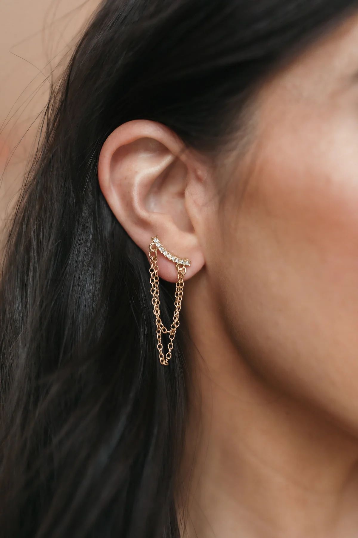 Eliza Studded Chain Earrings | The Post