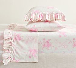 LoveShackFancy Rose Ruffle Sheet Set | Pottery Barn (US)