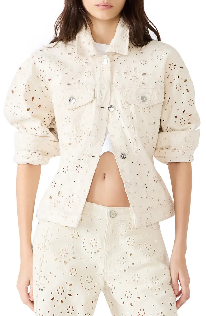 Henrietta Embroidered Eyelet Cotton Jacket | Nordstrom