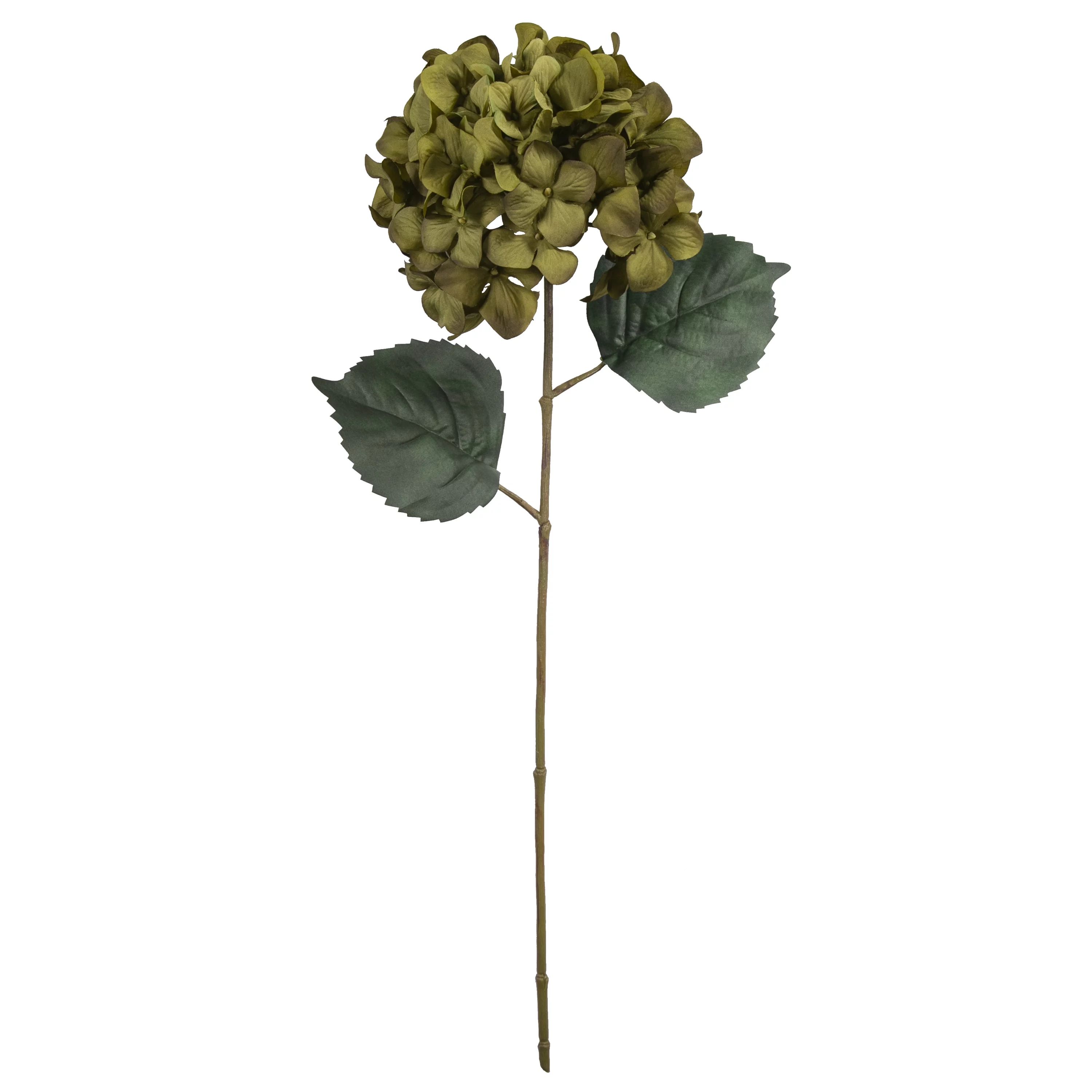 Mainstays Artificial Flowers, 27" Dark Green Large Single Hydrangea Long Stem | Walmart (US)