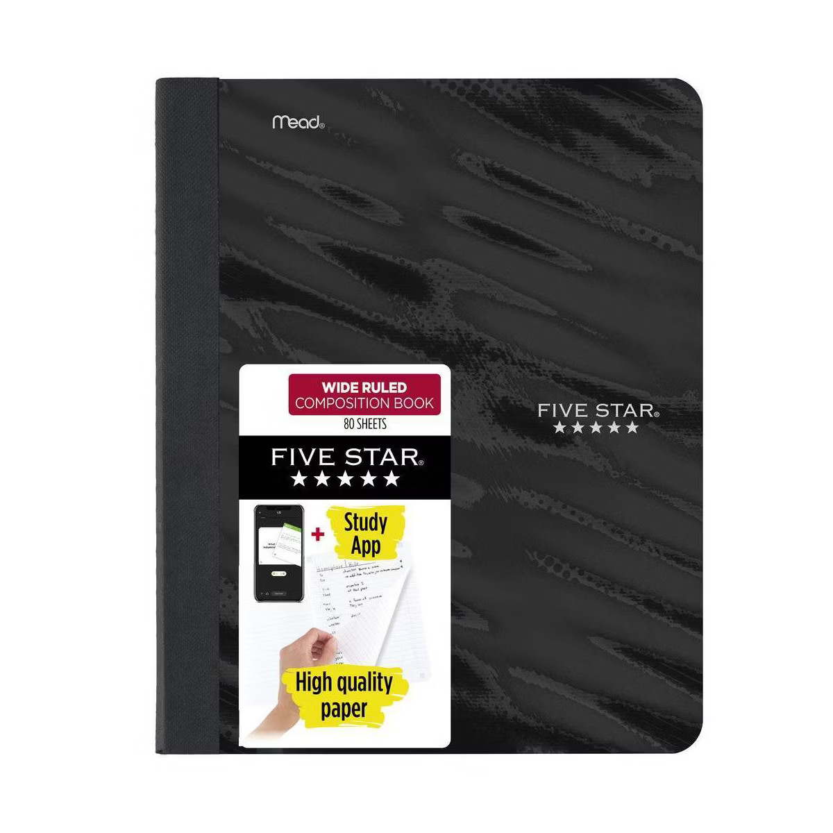 Five Star Active Comp Book Black Wide Ruled 80ct | Target