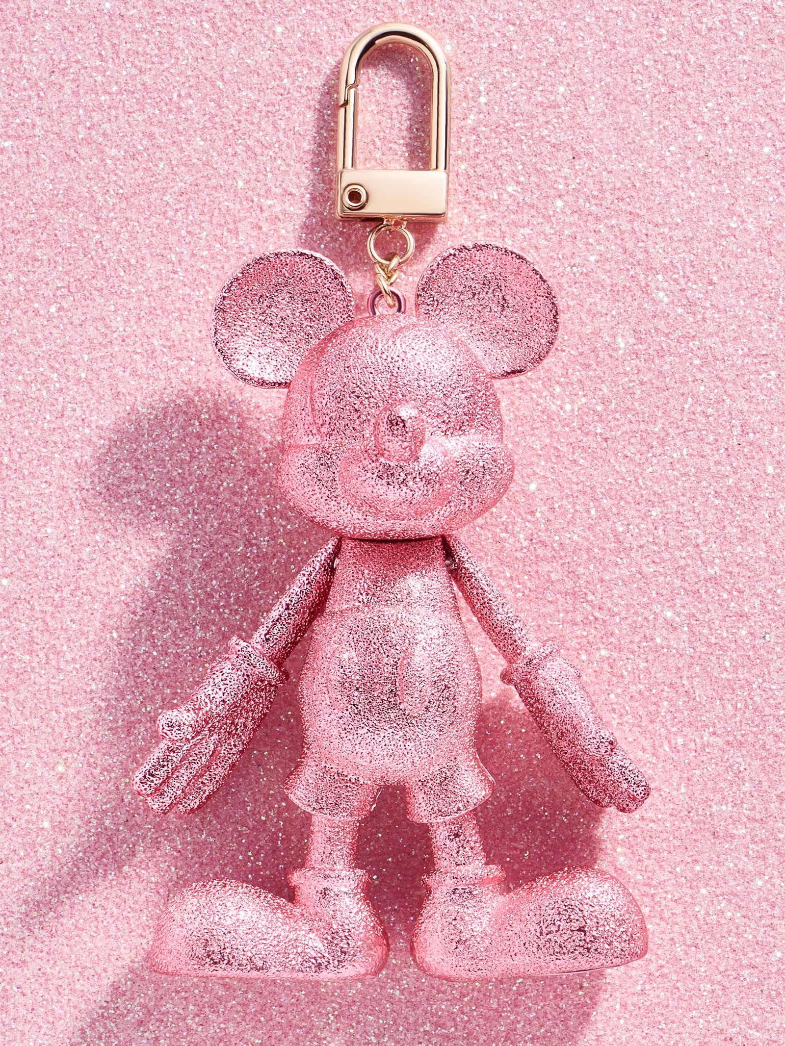 Mickey Mouse Disney Bag Charm: Pink Glitter | BaubleBar (US)