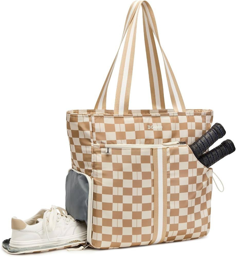 G4Free Pickleball Tote Bag for Women Men, External Gym Bag, Fits 2 Paddles | Amazon (US)