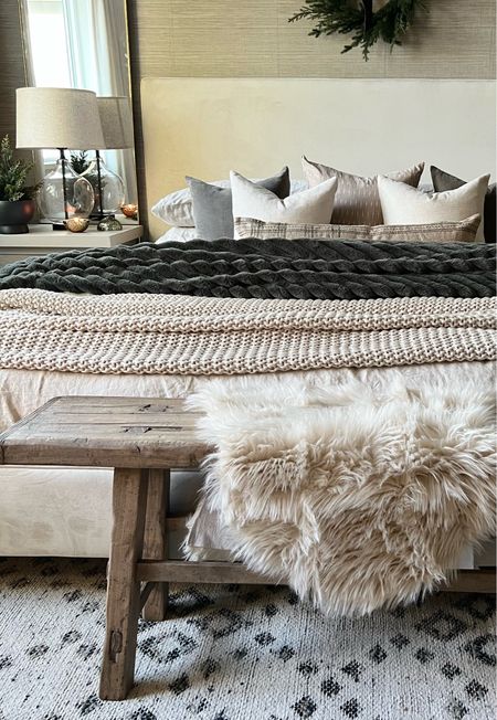 Wayfair’s Cyber Week continues! 
Savings of up to 70% and free shipping. 
I love cozy layers in a bedroom. And for me, that starts with an area rug. I love the look and texture of my reversible wool rug! 
#wayfairpartner 
Cozy bedroom layers