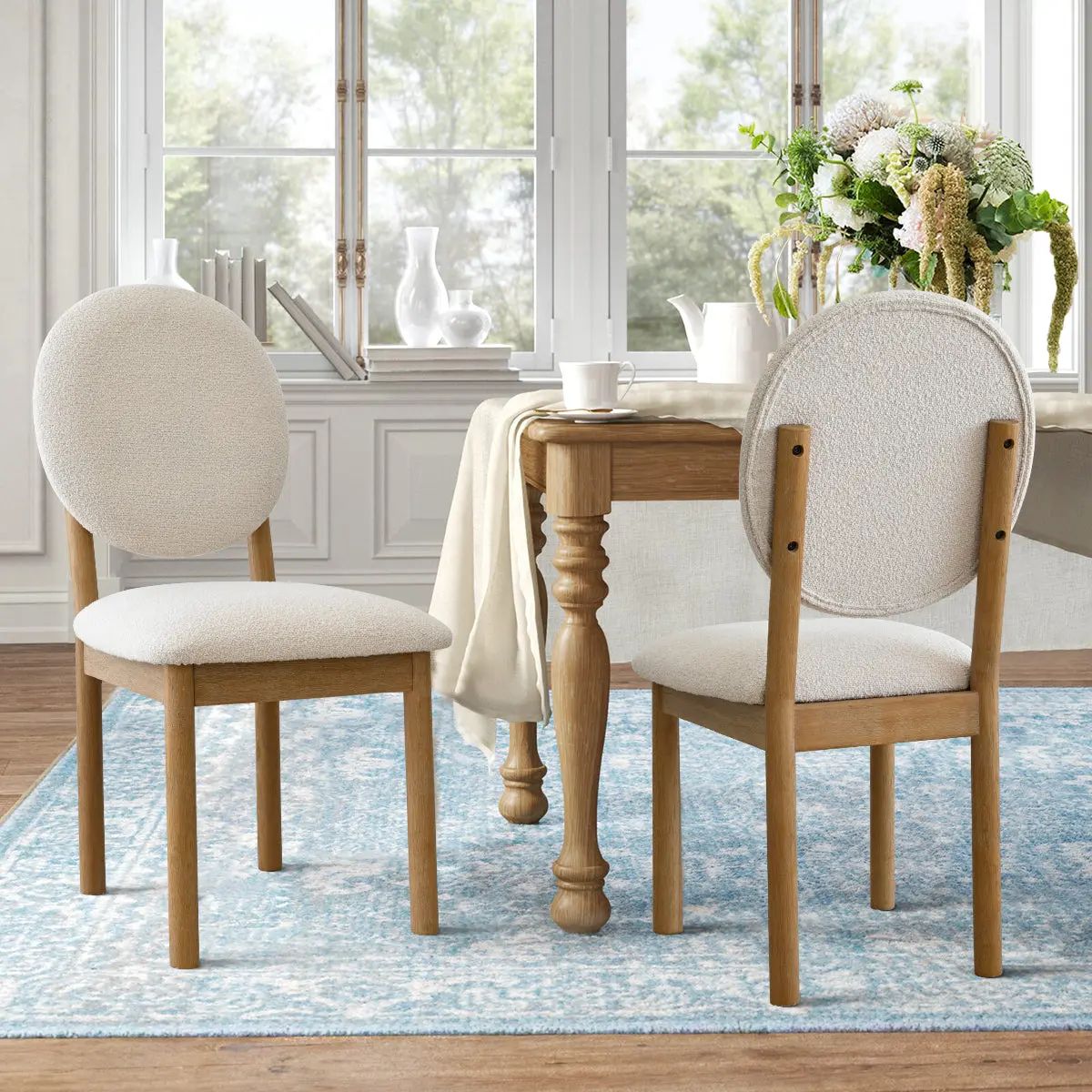 Maye Boucle Dining Chair (Set of 2) | The Pop Maison