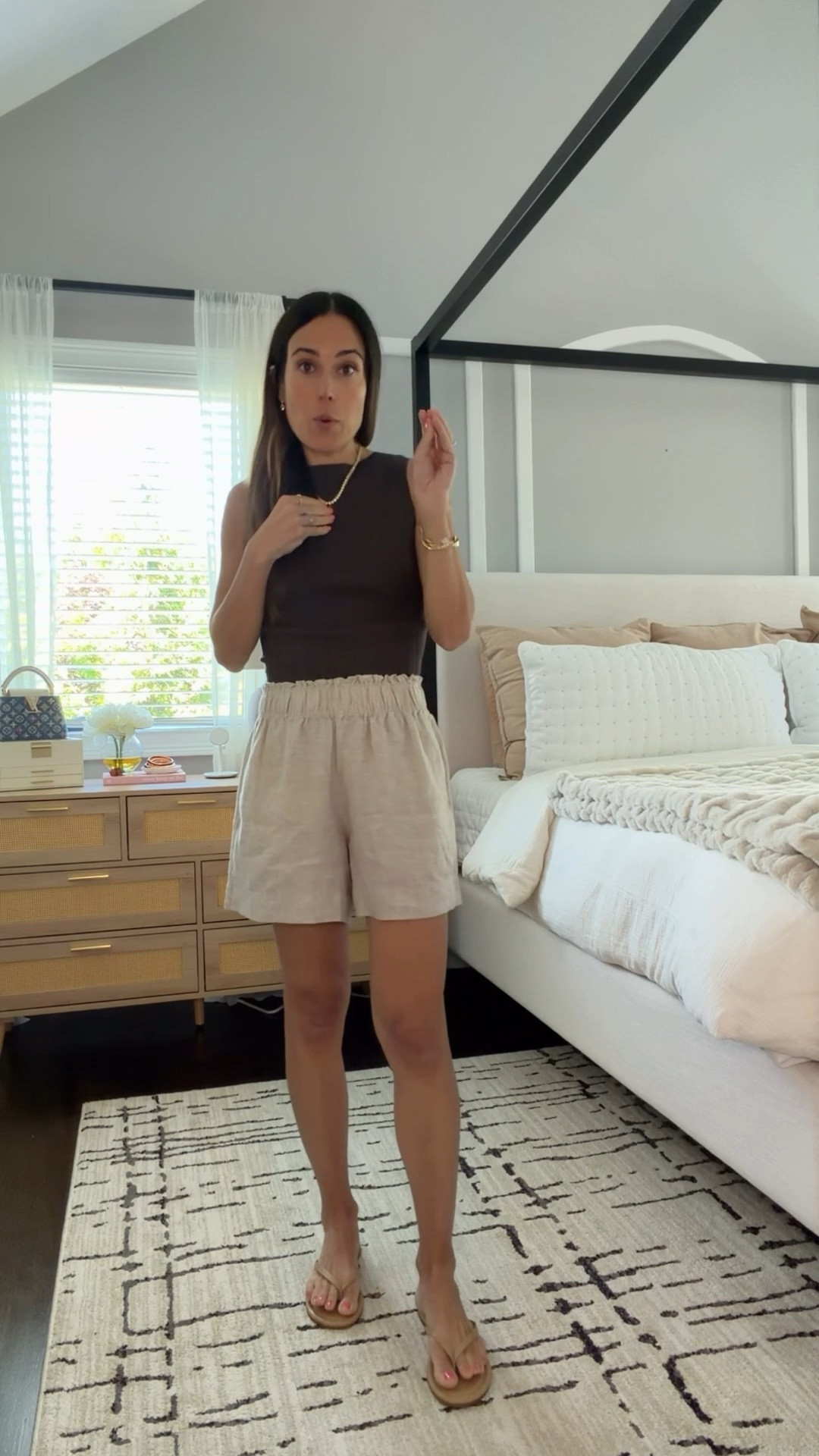 I paired the @quince linen shorts with this adorable sweater tank for an easy summer outfit that looks put together but feels completely effortless. These are the kinds of pieces I want in my closet—mix, match, repeat. #quincepartner
Comfortable, chic, and you’ll wear them a hundred different ways.

#LTKootd #LTKmomlife #LTKOver40
