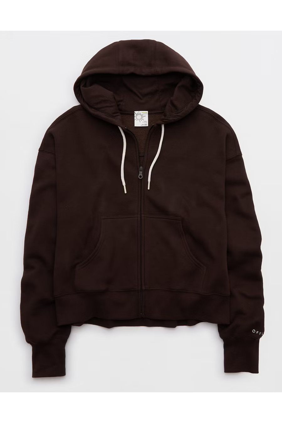 OFFLINE By Aerie Cloud Fleece Classic Full Zip Sweatshirt Women's Deep Earth XXS | Aerie