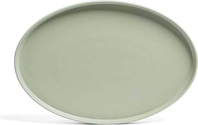 over&back Stackable Stoneware Serving Platter - Elegant 1-Piece Oval Serving Platter to Complete ... | Amazon (US)