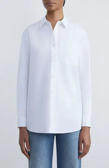 Oversize Organic Cotton Poplin Boyfriend Shirt | Nordstrom