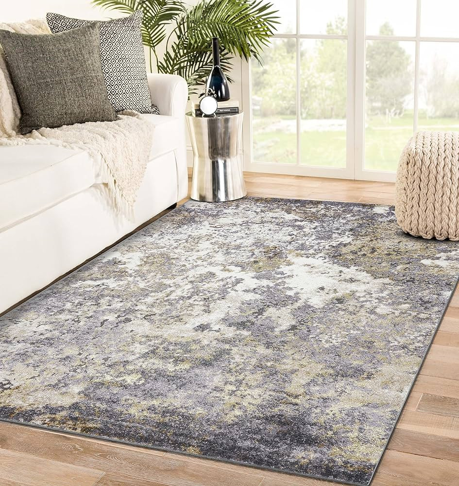 LUXE WEAVERS 6490 Gray 2 x 7 Abstract Modern Area Rug | Amazon (US)