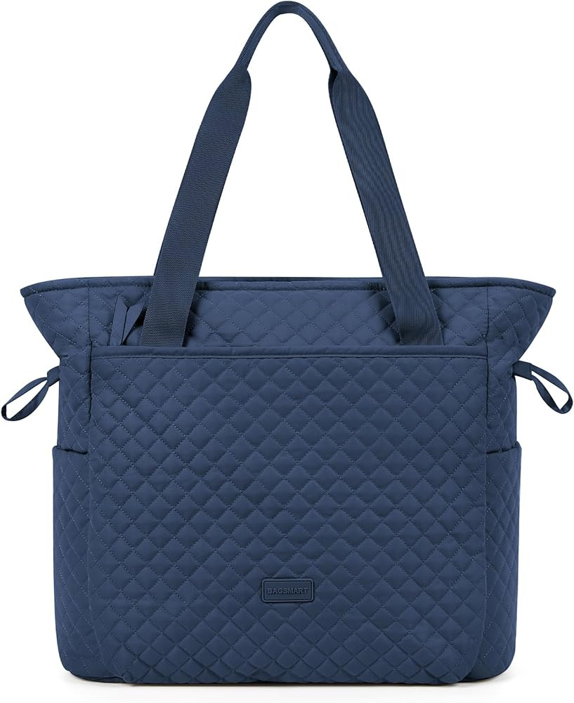 BAGSMART Quilted Tote Bag, Top Handle Handbags for Women, Shoulder Bag, 25L Large Hobo Bag for Wo... | Amazon (US)