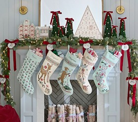 Riley Sheehey Needlepoint Christmas Stocking Collection | Pottery Barn Kids
