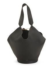 Made In Italy Leather Small Lotus Tote | TJ Maxx