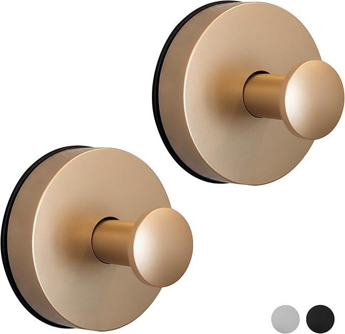 Suction Cup Hooks for Shower, Bathroom, Glass Door, Mirror, Tile - Loofah, Towel, Coat, Robe for ... | Amazon (US)