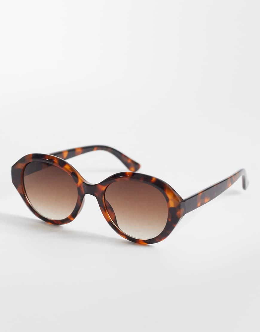 Mango retro round frame sunglasses in tortoise shell-Brown | ASOS (Global)
