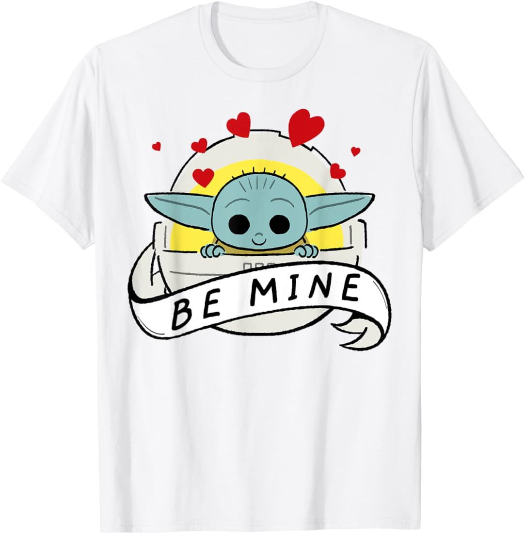 Star Wars The Mandalorian The Child Be Mine Valentine's Day T-Shirt | Amazon (US)