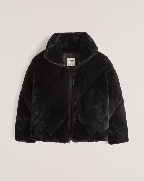 A&F Oversized Faux Fur Quilted Puffer | Abercrombie & Fitch (US)