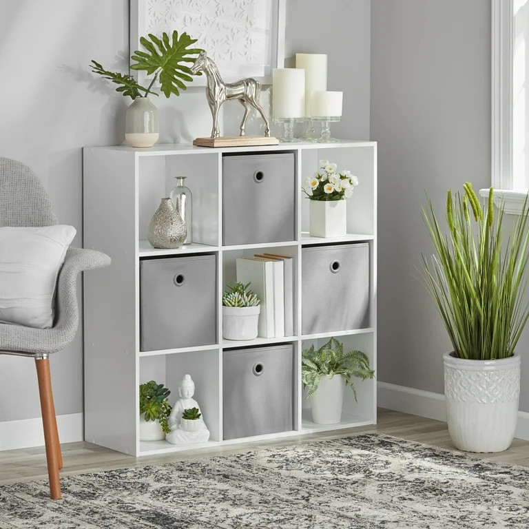 Mainstays 11" 9-Cube Storage Organizer, White | Walmart (US)