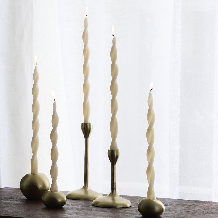 Double Twist Taper Candles (Set of 6) | West Elm (US)