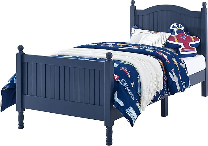 MUSEHOMEINC Wooden Twin Bed Frame with Headboard & Footboard Designed with Classic Ball finials, ... | Amazon (US)