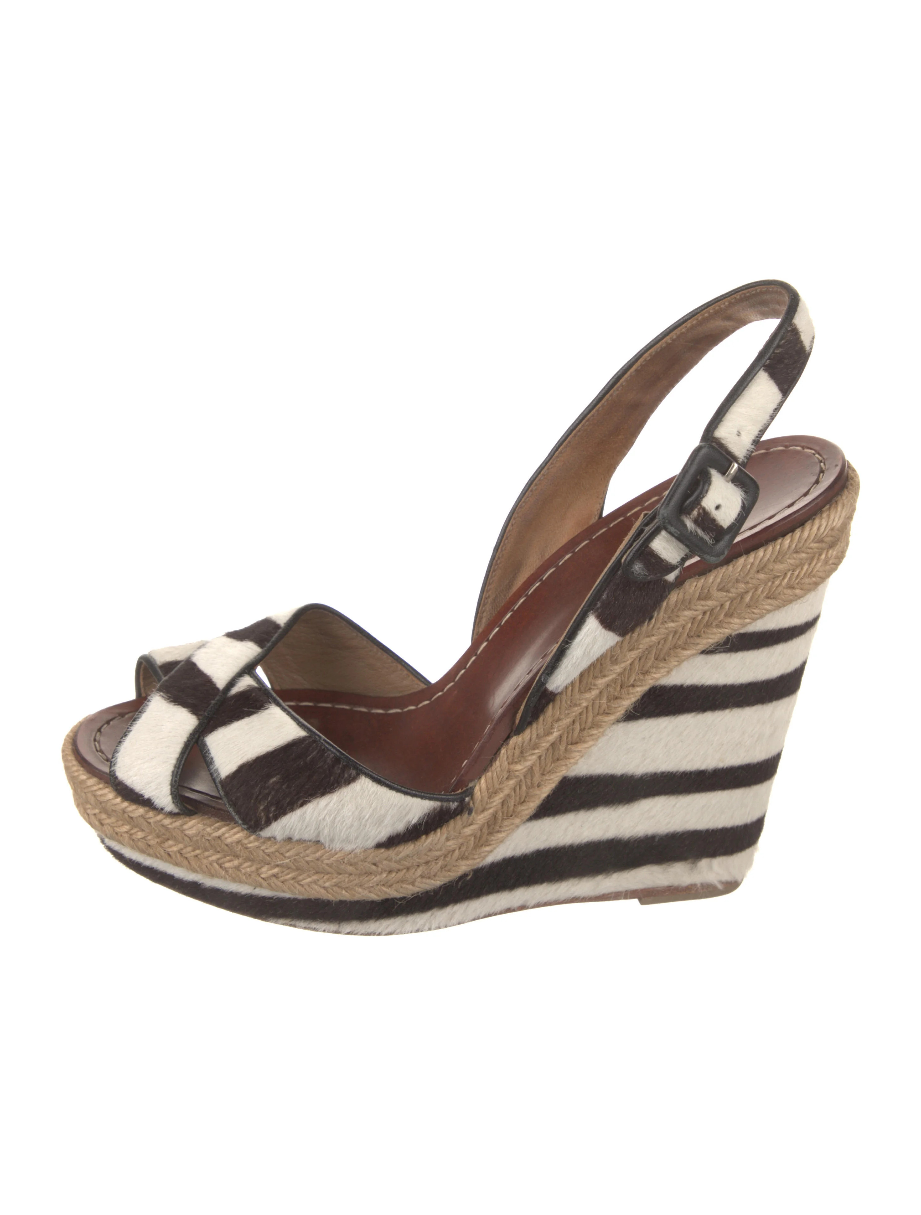 Calf Hair Striped Espadrilles | The RealReal