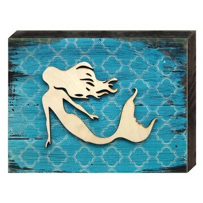 Nautical Mermaid Vintage Cove Wooden Board Wall Décor | Wayfair North America