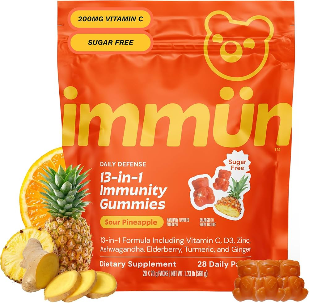 Gr\u00fcns Immun Immunity Gummies, Vitamin C, Daily Immune Support, 28 ct | Amazon (US)