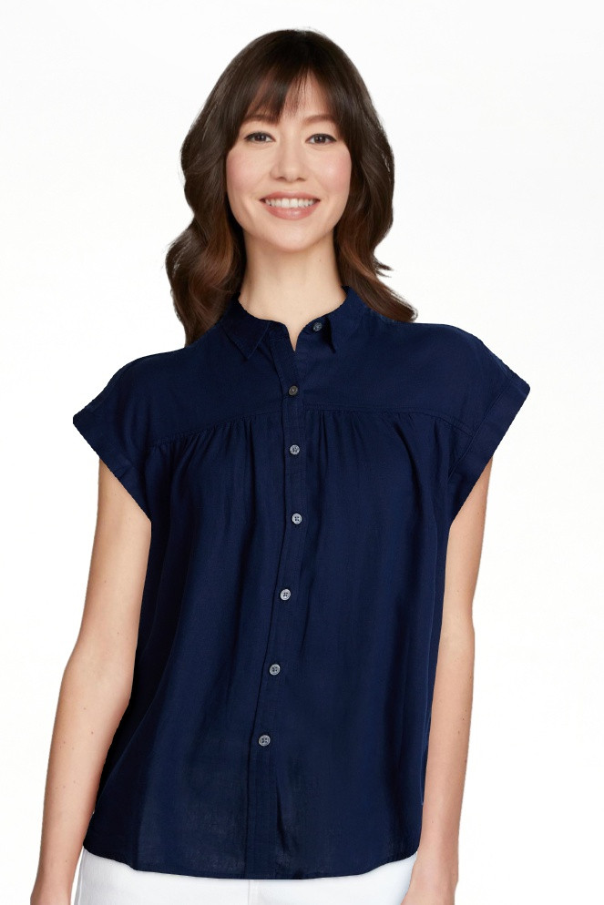 Time and Tru Women's Camp Shirt with Short Sleeves, Sizes XS-XXXL | Walmart (US)