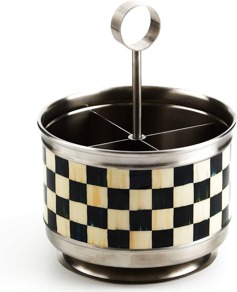 MACKENZIE-CHILDS Courtly Check Supper Club Flatware Storage Caddy, Kitchen Utensil Organizer for ... | Amazon (US)