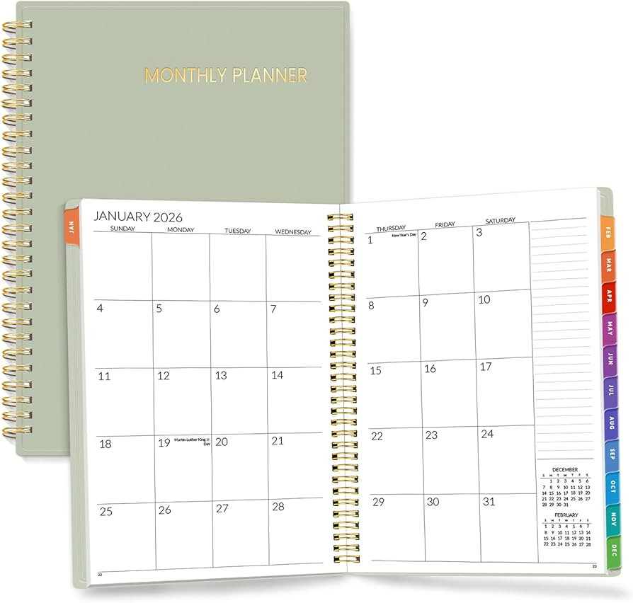 SUNEE 2026-2027 Planner - 24 Months (Jan 2026 - Dec 2027) - 7"x10" Monthly Spreads & Yearly Plann... | Amazon (US)