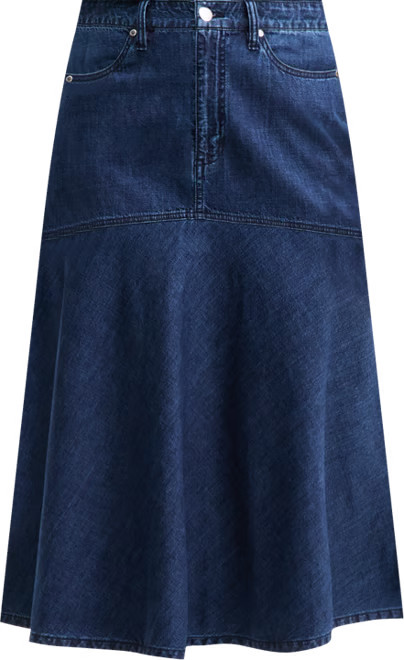 On 34th Women's Denim Flared Midi Skirt, Exclusively at Macy's - Macy's | Macy's