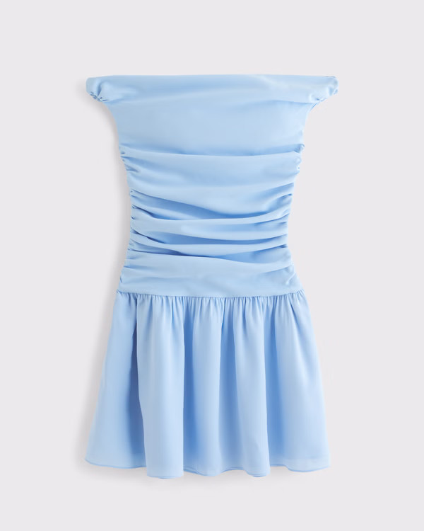 Women's Off-The-Shoulder Ruched Mini Dress | Women's Dresses & Jumpsuits | Abercrombie.com | Abercrombie & Fitch (US)
