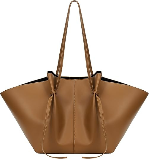 YFGBCX Tote Bag Smooth Leather Work Bag for Women Trendy Top Handle Bag Luxury Hobo Handbag with ... | Amazon (US)