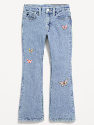 High-Waisted Embroidered Flare-Leg Jeans for Girls | Old Navy (US)