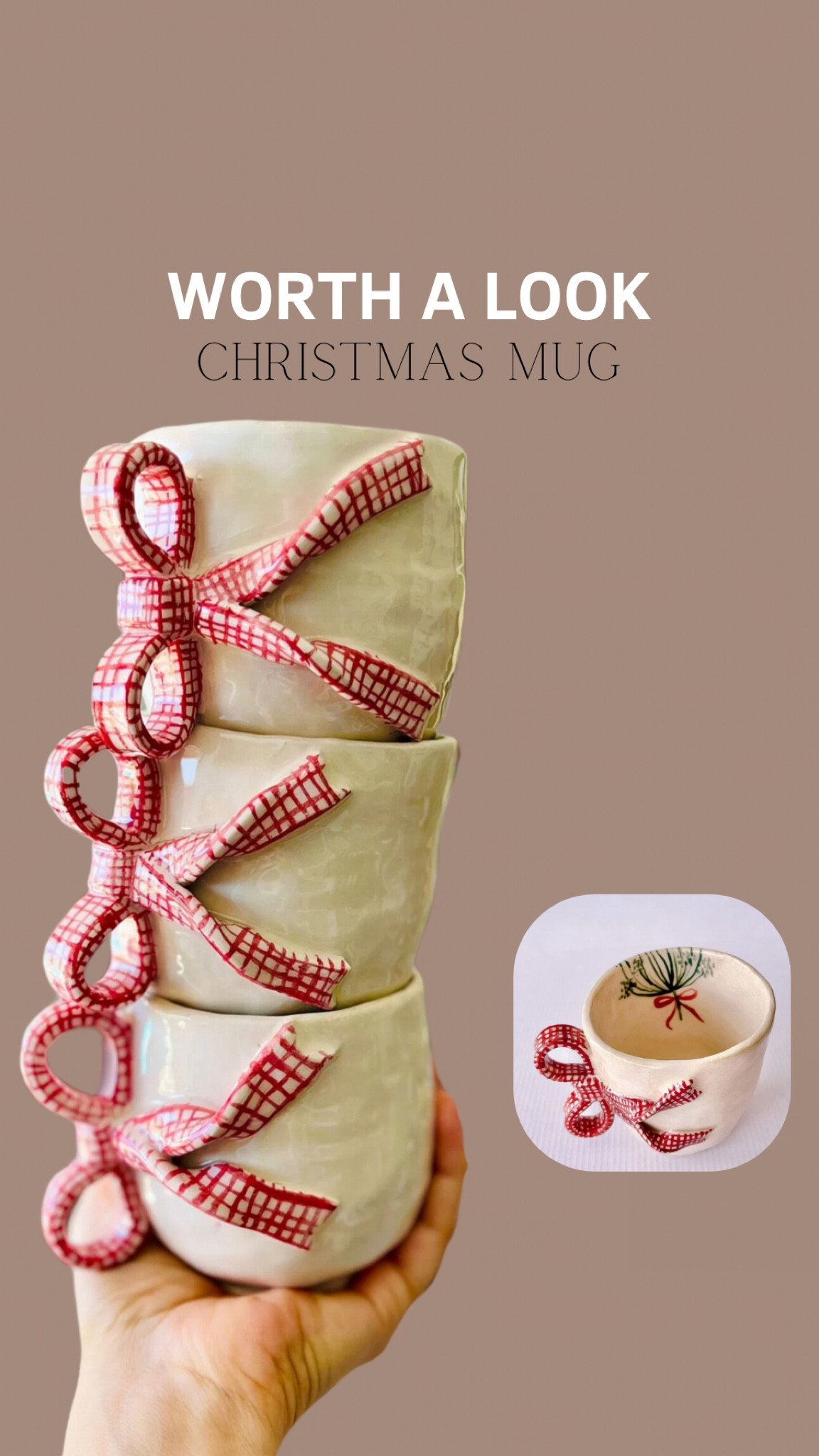 Yes I know it’s way too early but I stumbled upon these Christmas mugs and I couldn’t wait to share. They are the cutest holiday mug in all the land and completely worthy of the splurge. The handmade ceramic mug with a red bow as the handle and mistletoe hand painted on the inside has me wanting a hot cocoa stat. 

#LTKSeasonal #LTKFamily #LTKHome