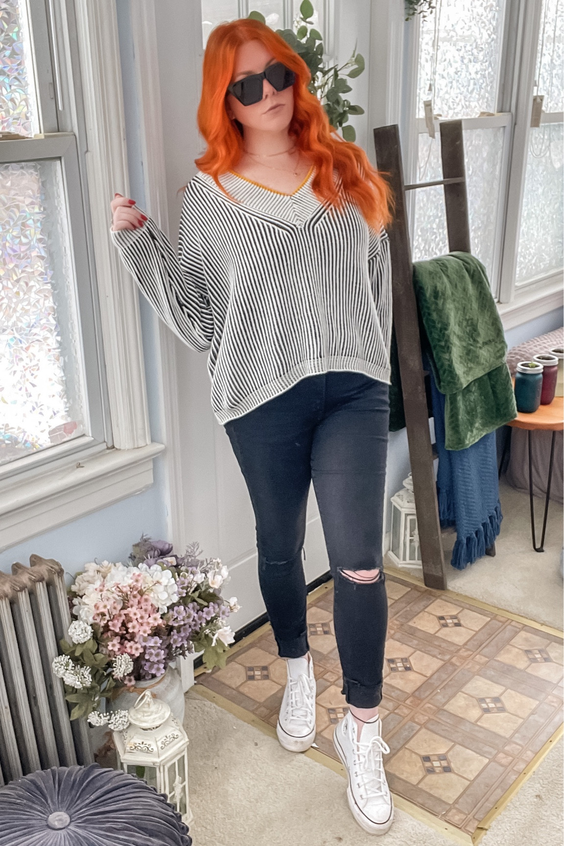 Amazon fashion affordable style budget friendly cropped sweater platform converse distressed jeans 

#LTKSeasonal #LTKunder50 #LTKSale