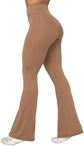 Sunzel Flare Leggings, Crossover Yoga Pants for Women with Tummy Control, High-Waisted and Wide Leg | Amazon (US)