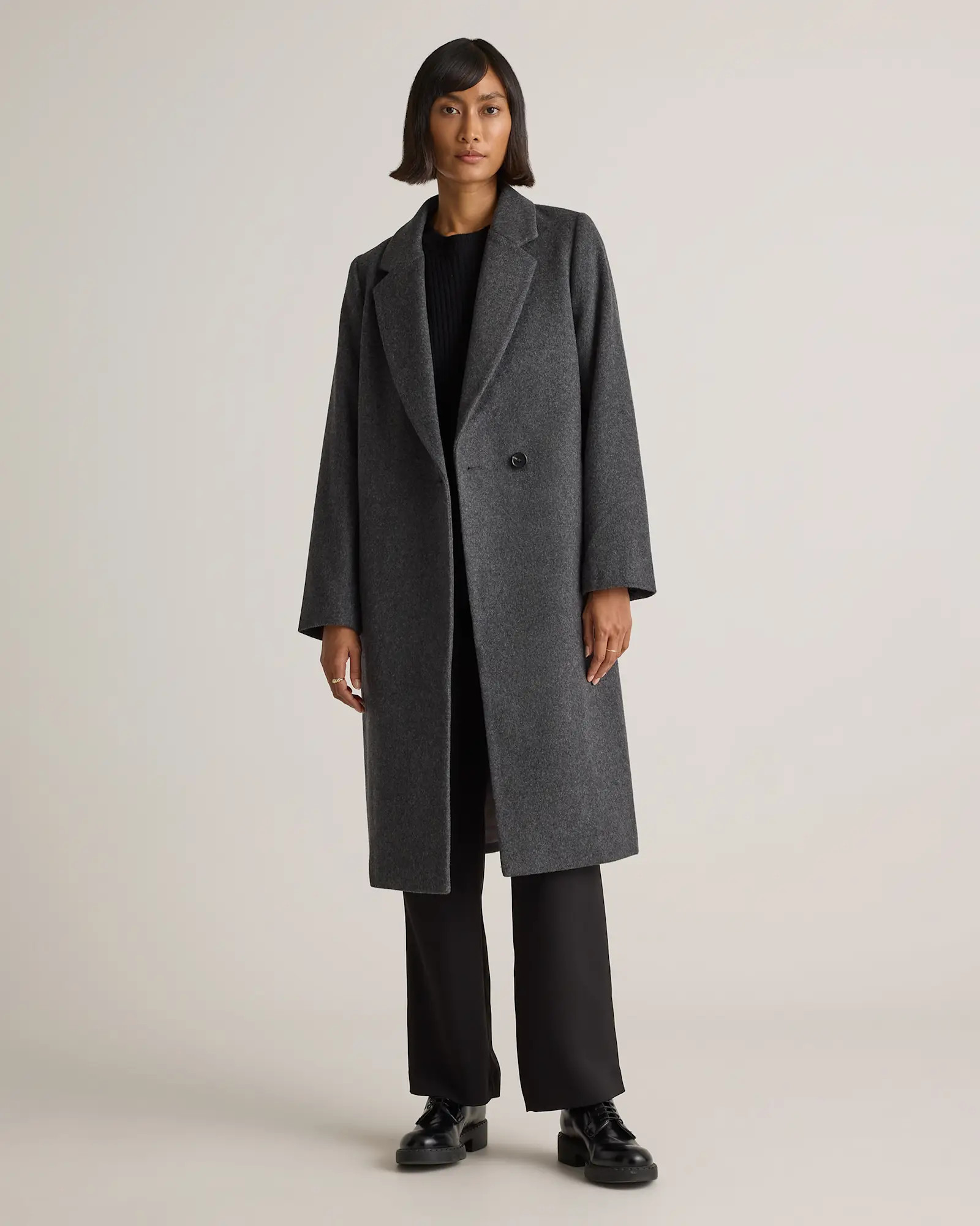 Italian Wool Classic Single-Breasted Coat | Quince