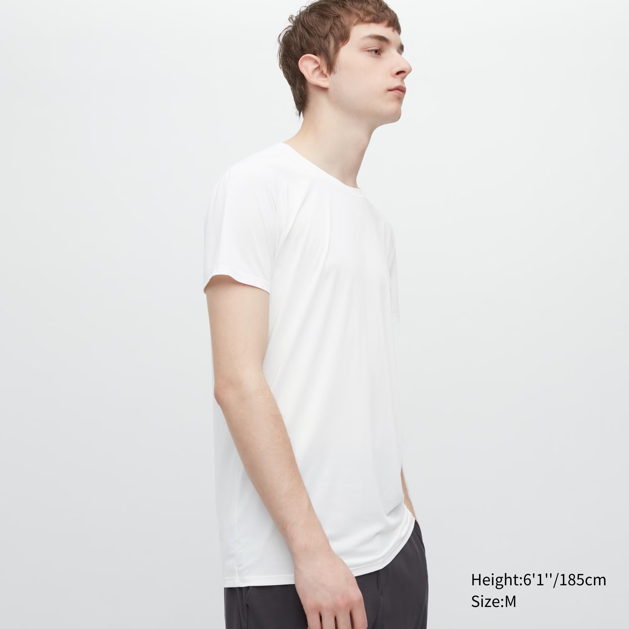 Men's AIRism T-Shirt with Moisture-Wicking White Large UNIQLO US | UNIQLO (US)