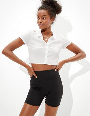 AE The Everything Highest Waist Midi 5" Bike Short | American Eagle Outfitters (US & CA)