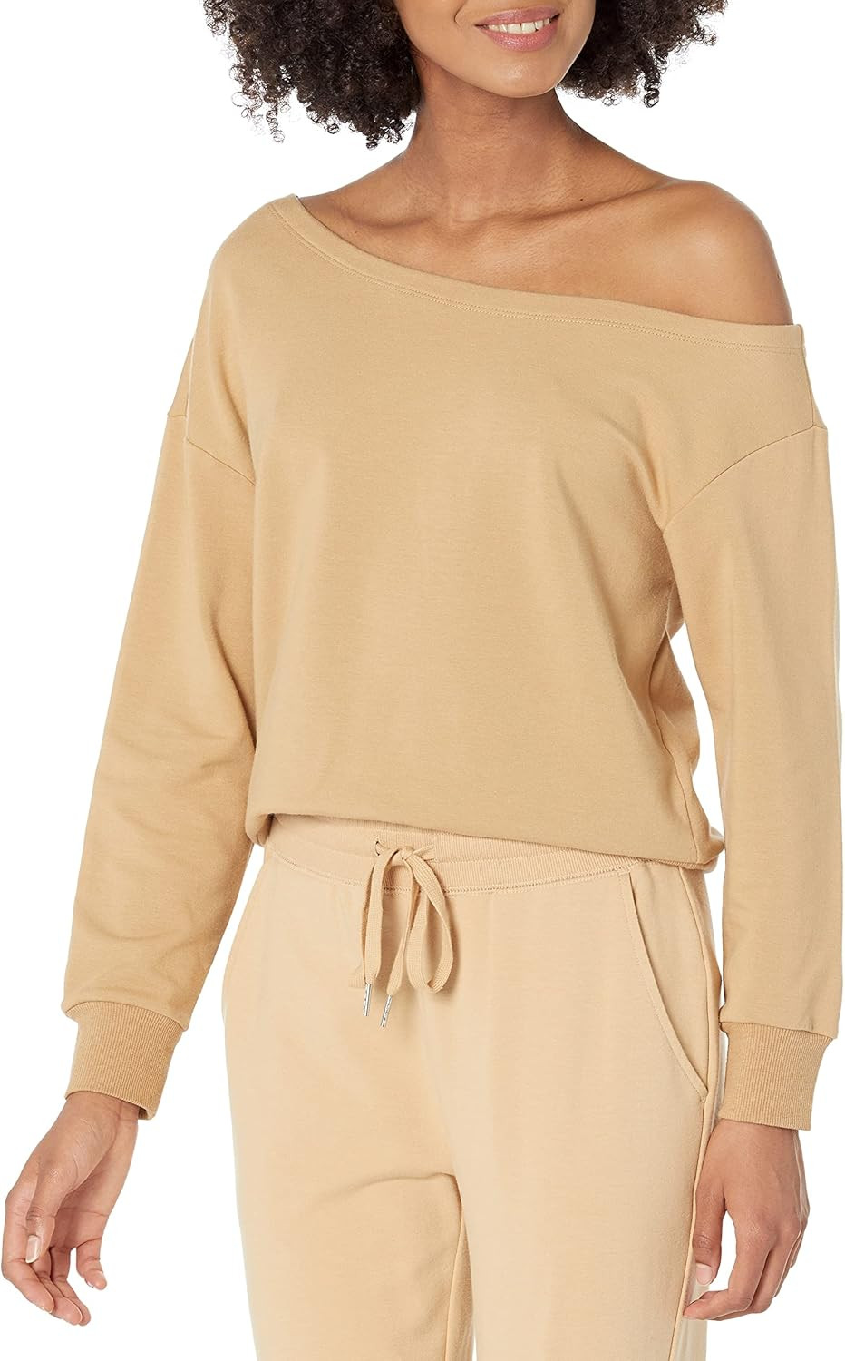 Daily Ritual Women's Terry Cotton & Modal Cut Out Shoulder Sweatshirt | Amazon (US)