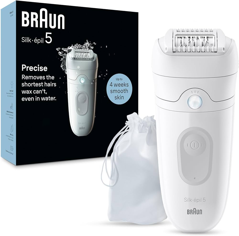 Braun Epilator Silk-épil 5, Hair Removal Device, Women Shaver & Trimmer, Wet and Dry, Includes S... | Amazon (US)
